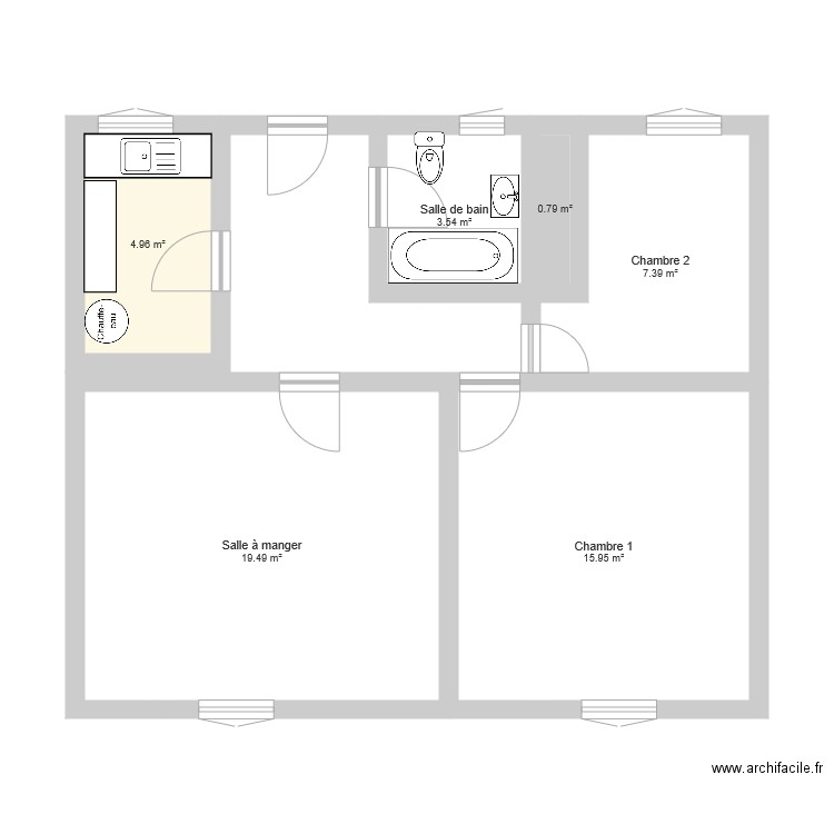 Appartement Fosses 2020. Plan de 0 pièce et 0 m2