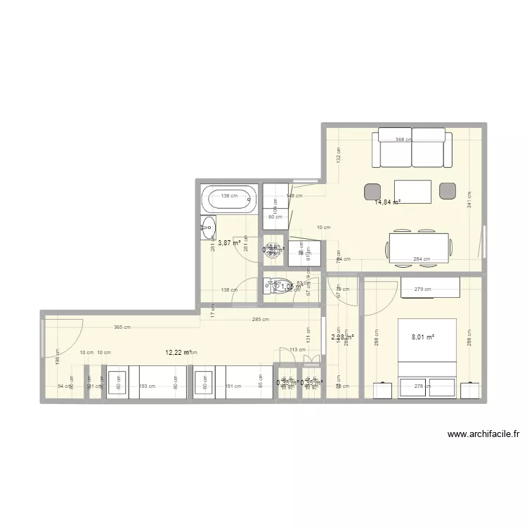 RAV 709 2P6 appt de fonction. Plan de 