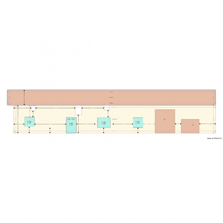 ouvertures ouest. Plan de 0 pièce et 0 m2