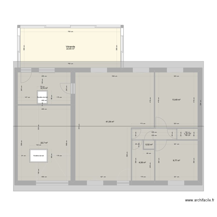 nouveau toiture. Plan de 10 pièces et 129 m2