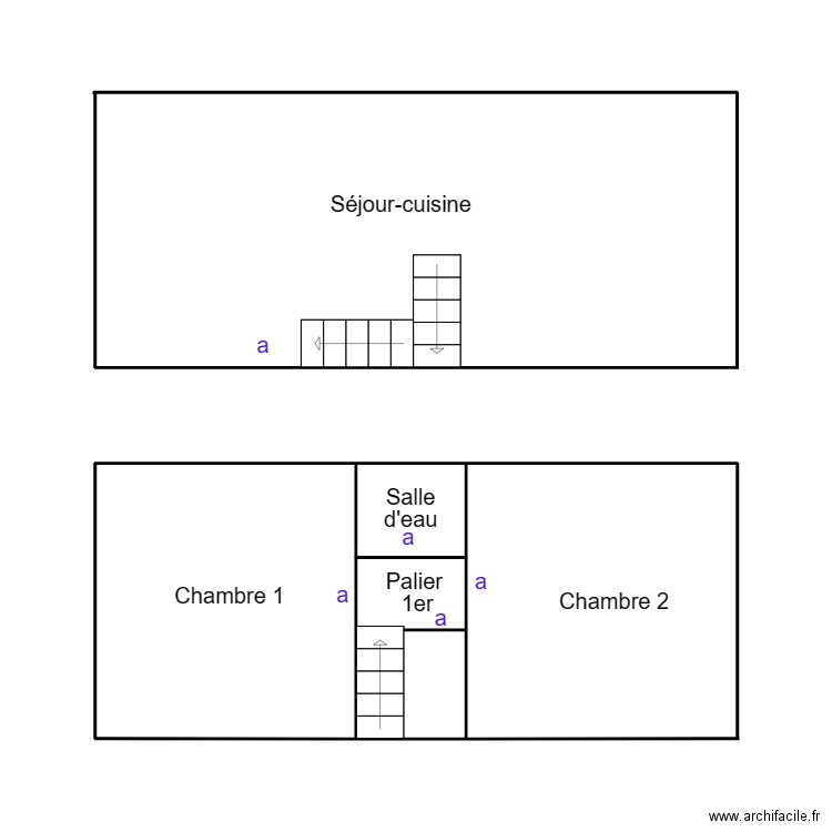 ILE DE SEIN MILLINER APPT. Plan de 4 pièces et 12 m2