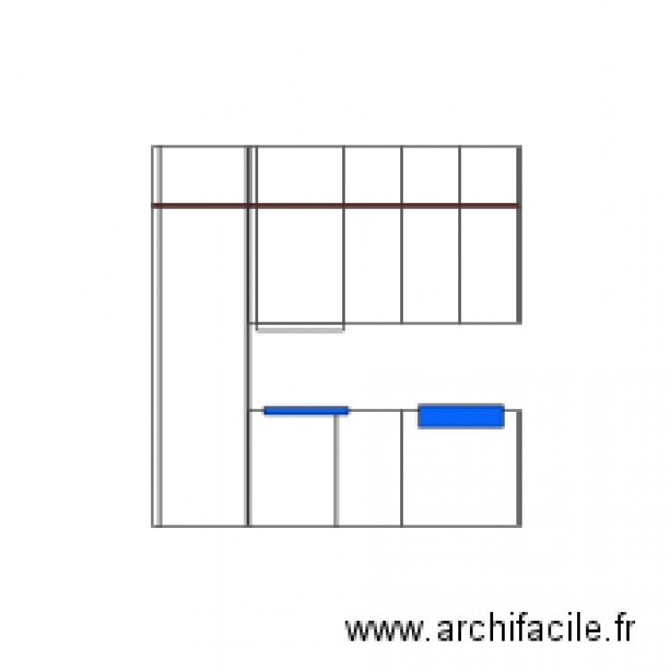 plan façade cuisine. Plan de 0 pièce et 0 m2