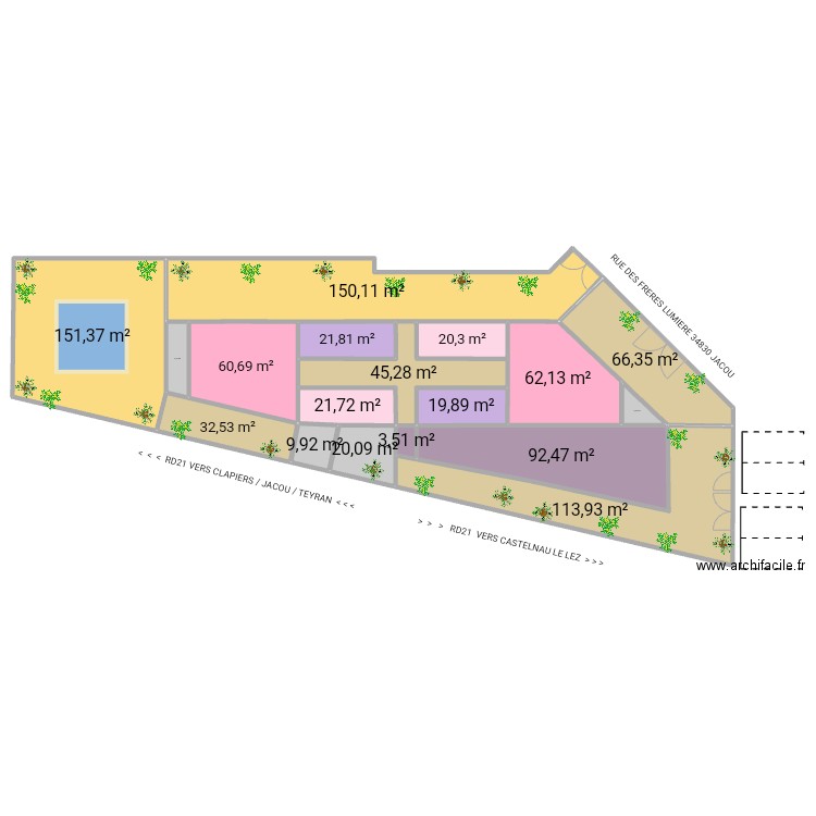 AK99 APPART MV 060823A. Plan de 18 pièces et 907 m2