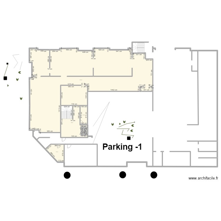 parking -11. Plan de 8 pièces et 582 m2