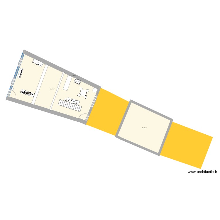 Maison GDT. Plan de 5 pièces et 199 m2