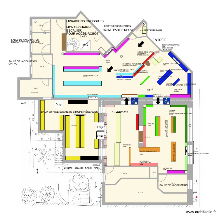 Plan pharmacie Enti&egrave;re 16. Plan de 0 pièce et 0 m2