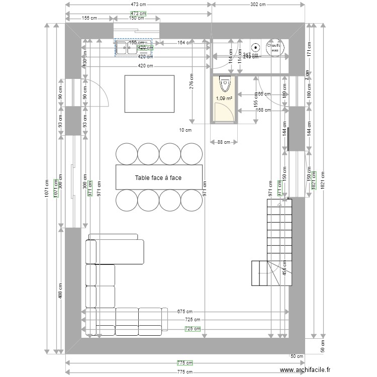 GRANGE FOSSE PROJET RDC. Plan de 0 pièce et 0 m2