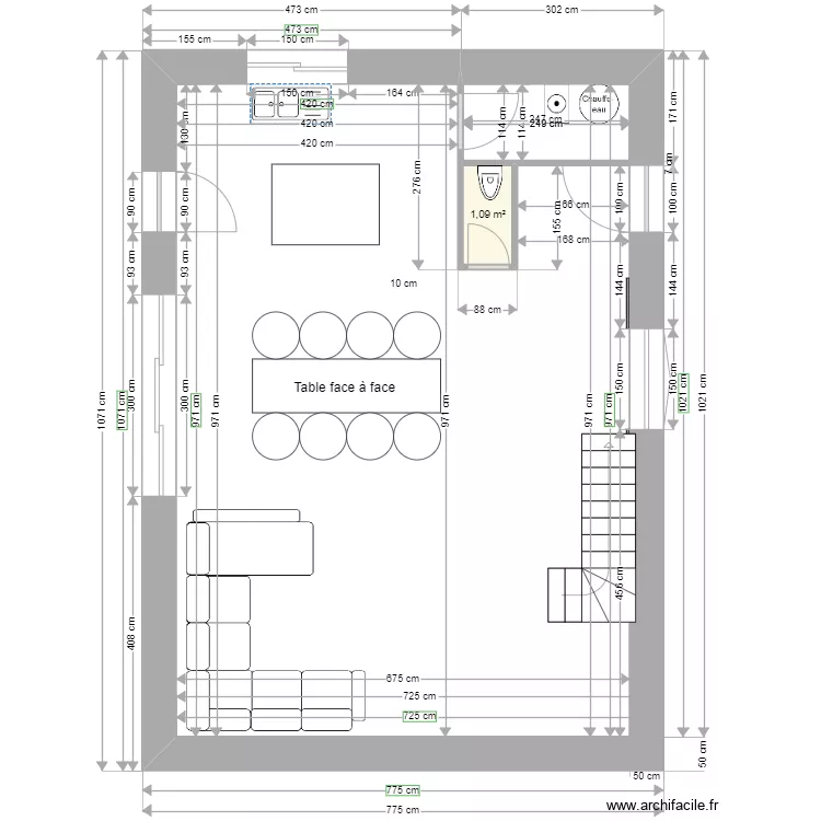 GRANGE FOSSE PROJET RDC. Plan de 