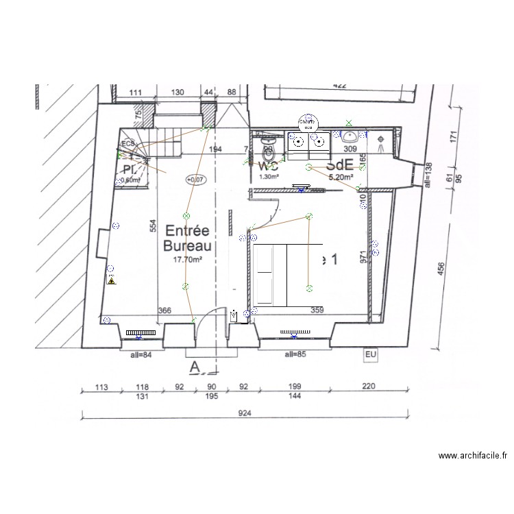 chambre entrée. Plan de 0 pièce et 0 m2