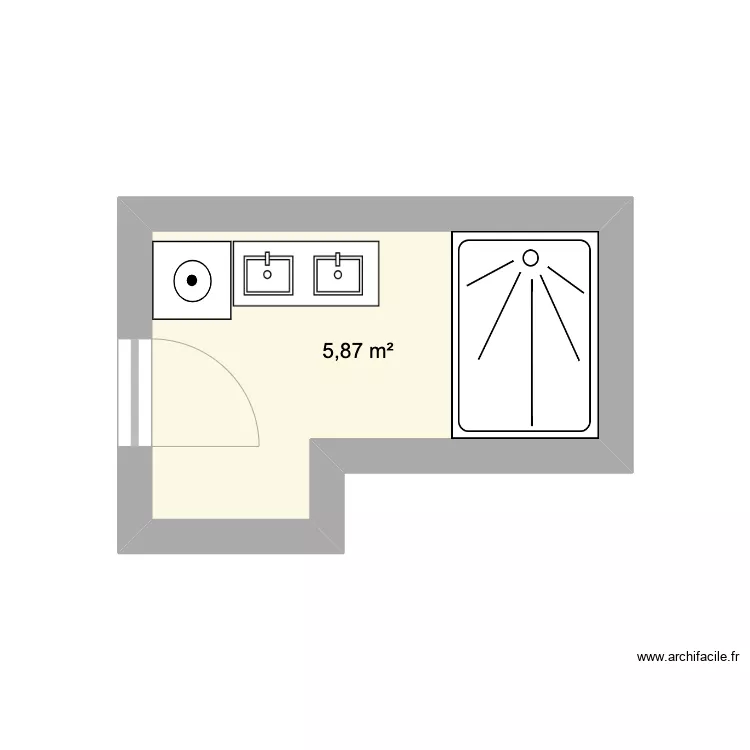 Plan SdB Baignoire 2. Plan de 