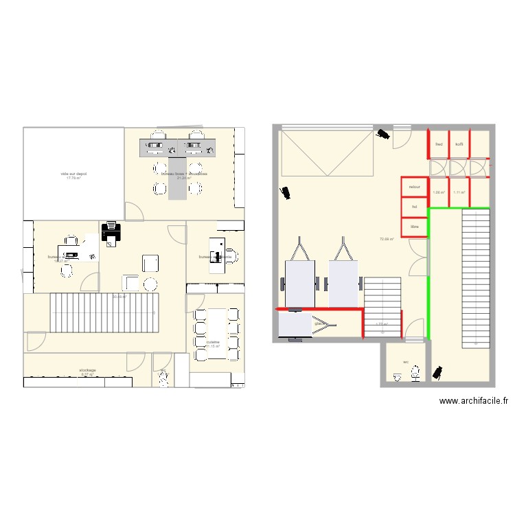 bureau belval. Plan de 0 pièce et 0 m2