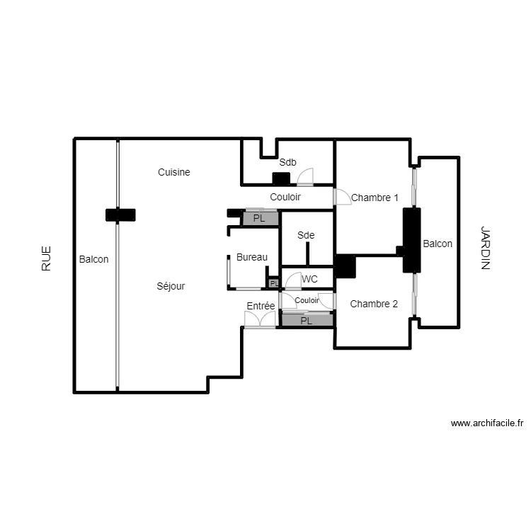 MOREAU - EXELMANS. Plan de 