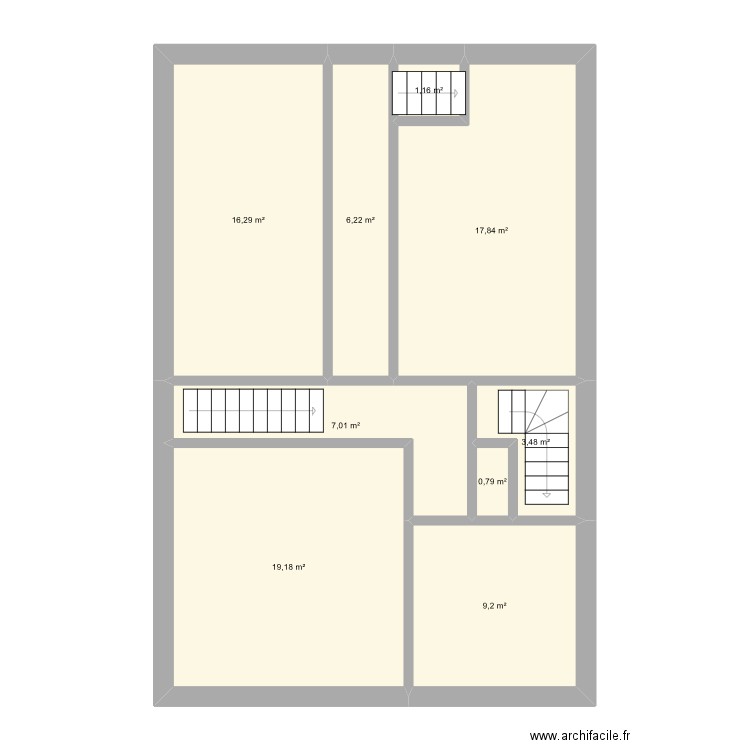 Gite II ~ 1er étage. Plan de 0 pièce et 0 m2