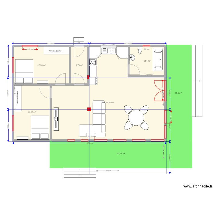 белый 6ка 18.10..2. Plan de 7 pièces et 116 m2