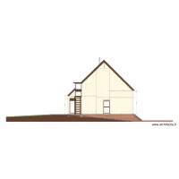 Fa&ccedil;ade Sud apr&egrave;s avec chapeau chemin&eacute;e