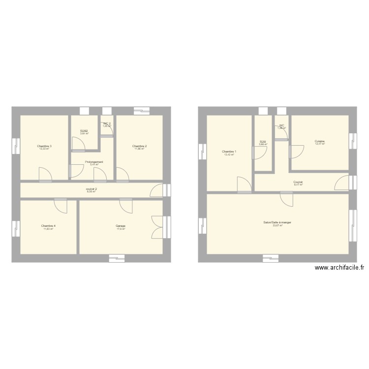 Frederic Maniak. Plan de 14 pièces et 146 m2