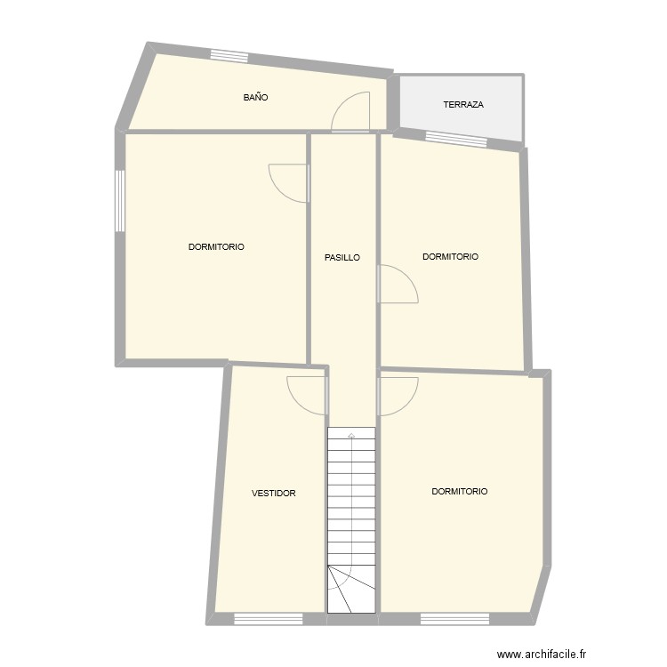 MENDIETA 2. Plan de 7 pièces et 83 m2