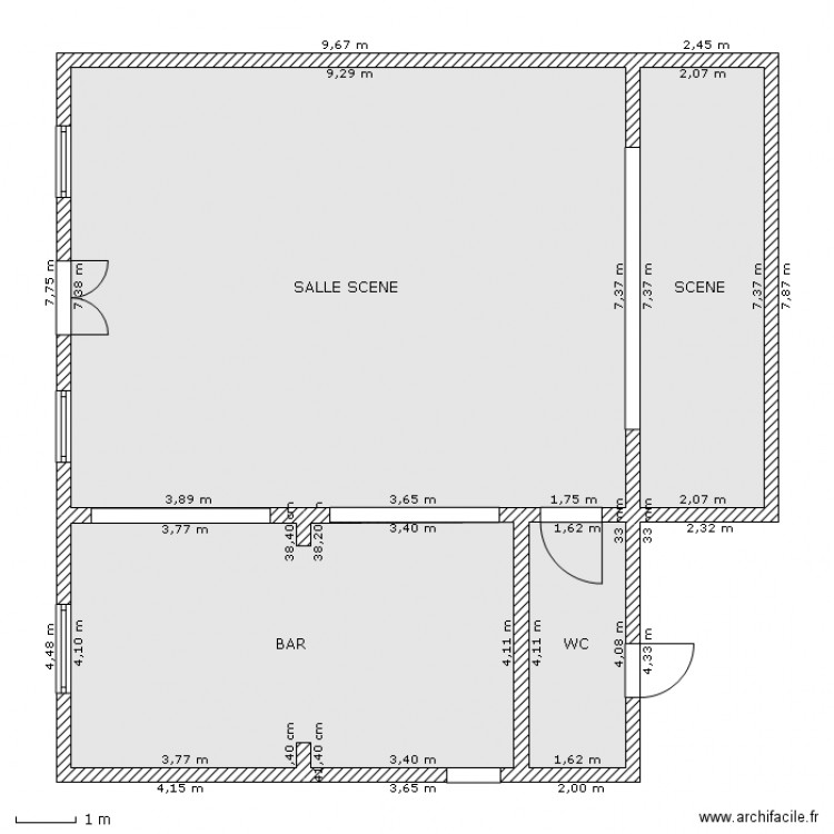 SALLE DES FETES SOLIERES. Plan de 0 pièce et 0 m2