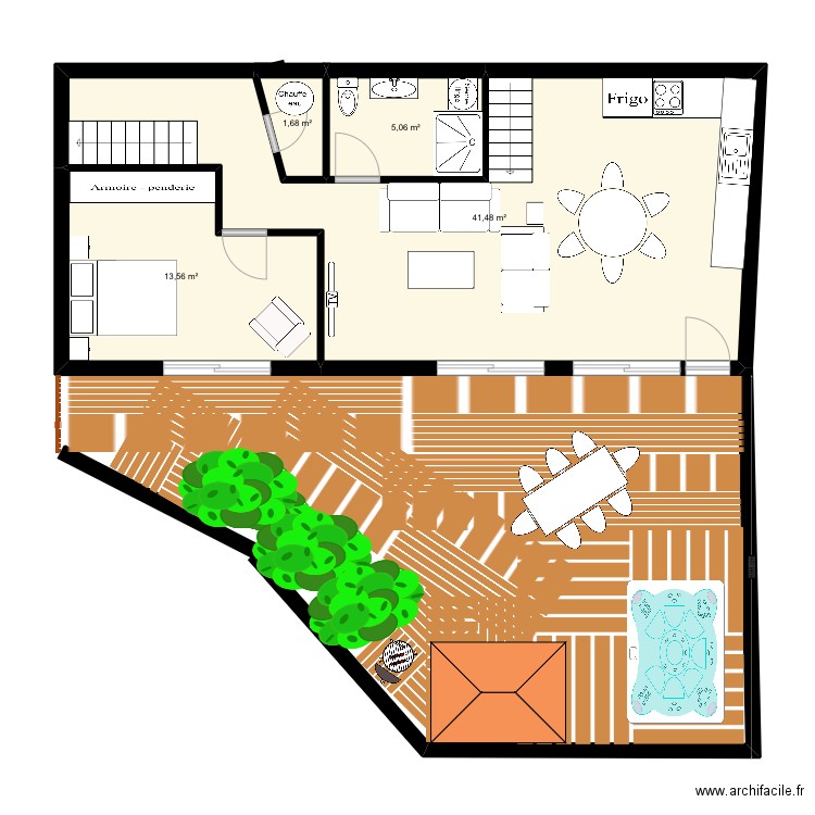 dep 2 cuisine1. Plan de 4 pièces et 62 m2