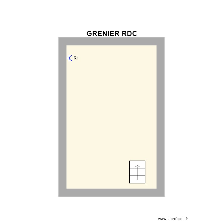 STEPHANIE RDCGRENIER. Plan de 1 pièce et 14 m2