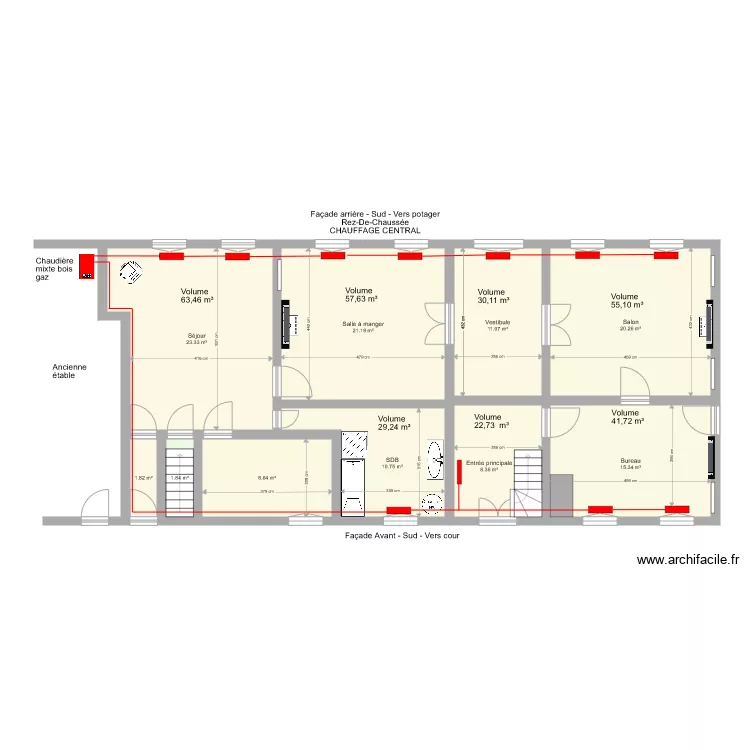 Maison LinGeff Chauff RDC1. Plan de 