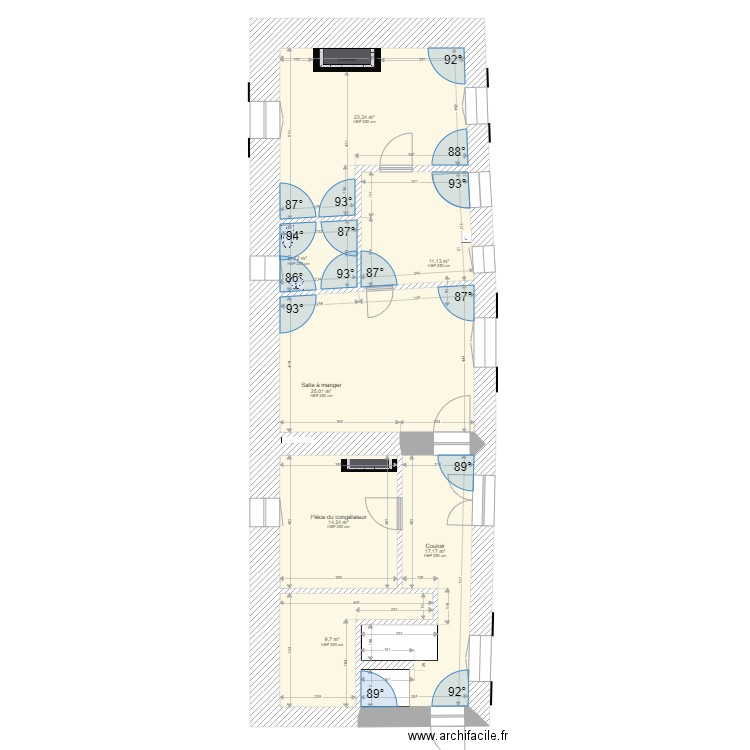 20220210 CHAMAILLARD Existant mamie. Plan de 7 pièces et 105 m2