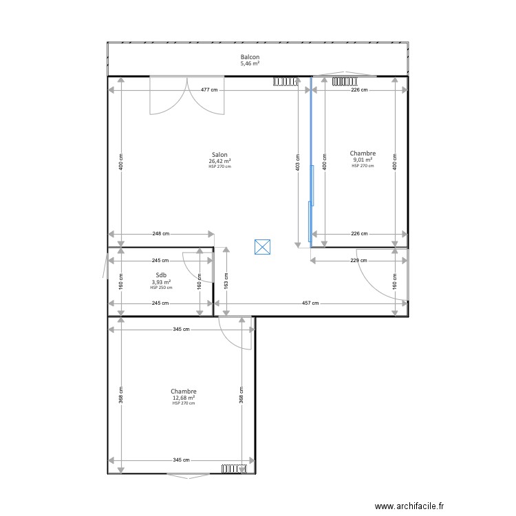 Gaillard T3 1. Plan de 0 pièce et 0 m2