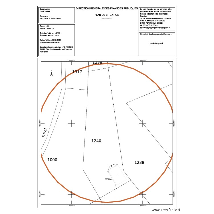 Plan_masse_1240. Plan de 0 pièce et 0 m2