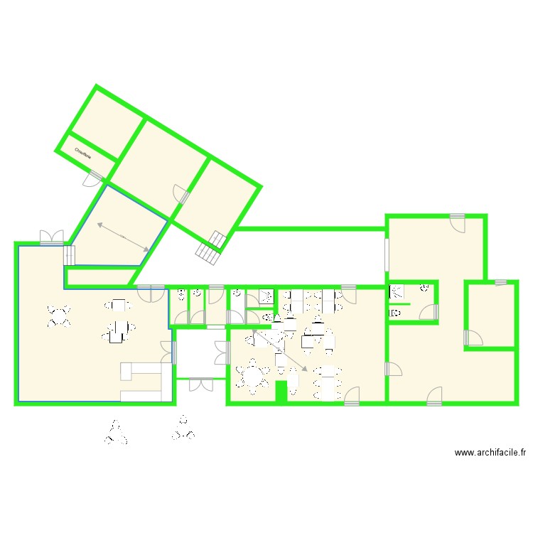 Plan restaurant . Plan de 0 pièce et 0 m2