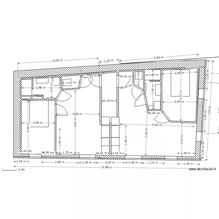 1 etage. Plan de 