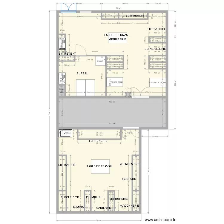 ATELIER HB 230321A. Plan de 
