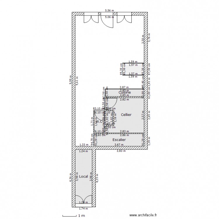 Appart Campagne N°1 RDC . Plan de 0 pièce et 0 m2