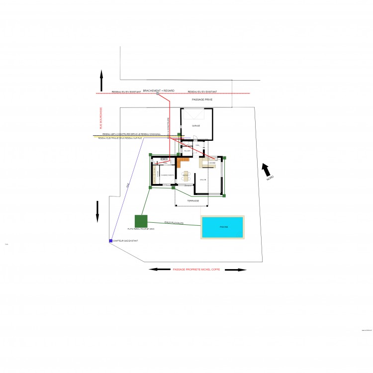 PLAN DES RESEAUX. Plan de 0 pièce et 0 m2