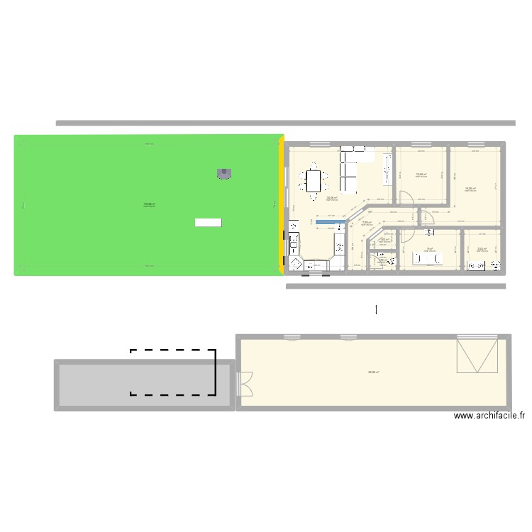 maison. Plan de 11 pièces et 294 m2