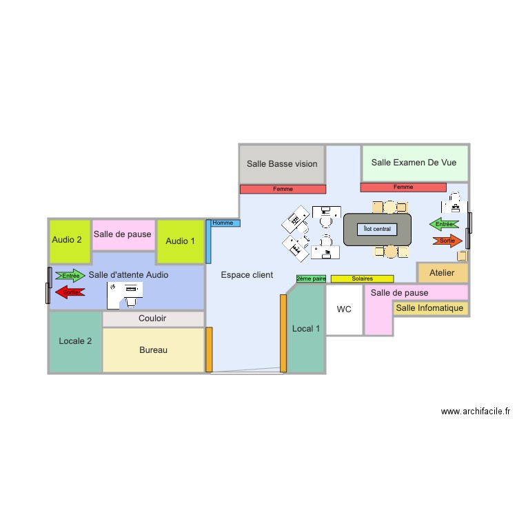 Magasin . Plan de 0 pièce et 0 m2