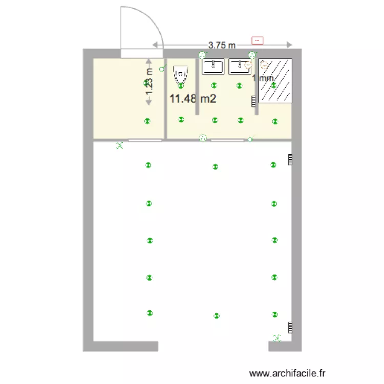 Projet extension maison. Plan de 