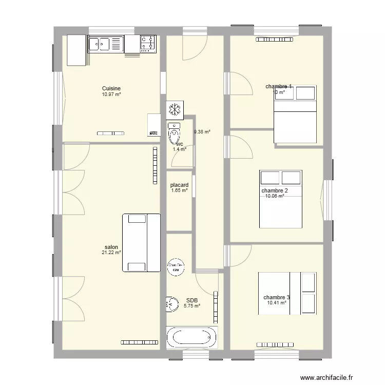 appart arlac xuxen 2 etxe. Plan de 