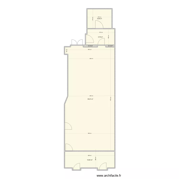 croquis cotation int&eacute;rieur. Plan de 