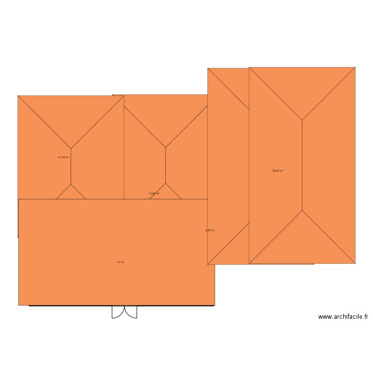 super salle. Plan de 5 pièces et 137 m2