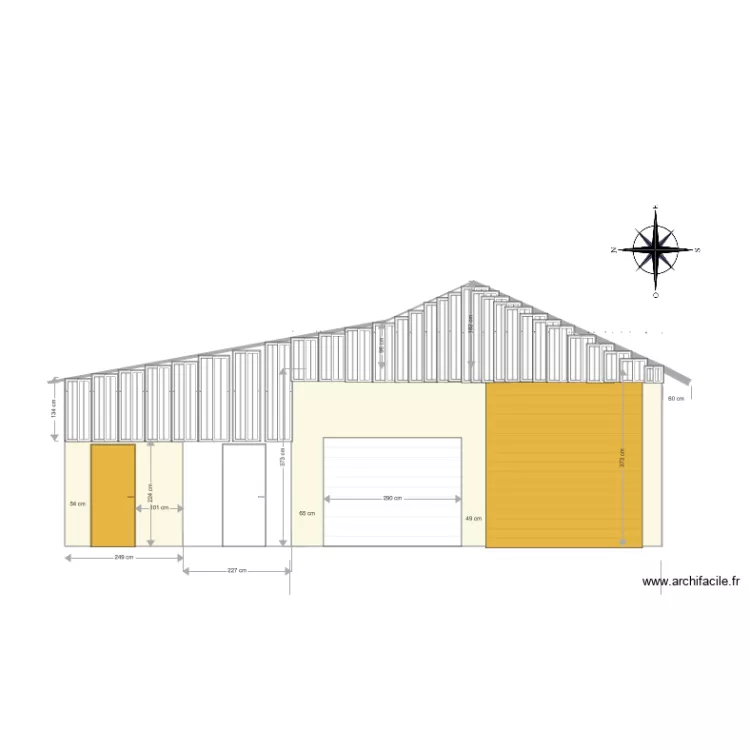 GARAGE FACADE OUEST apres travaux 2. Plan de 