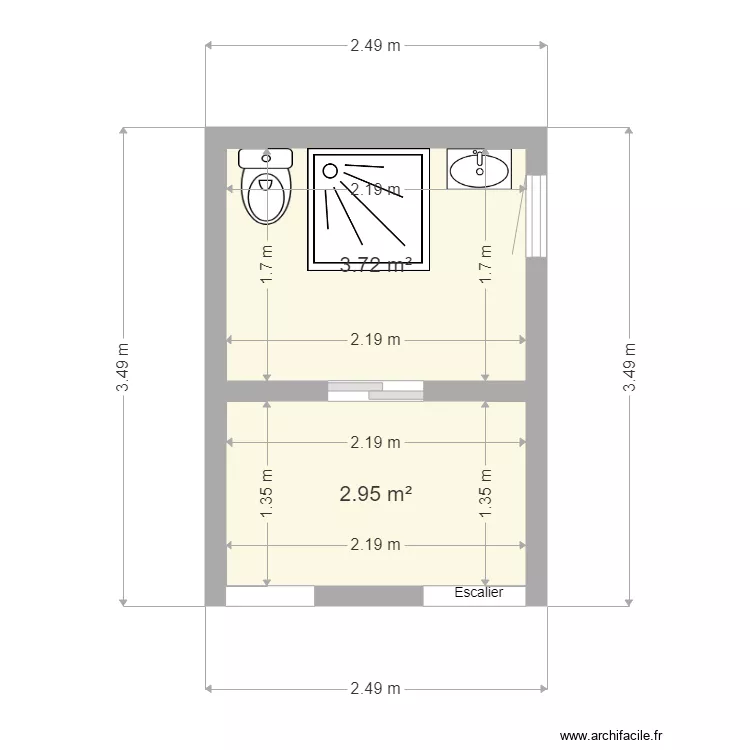 Salle de bain C. Plan de 