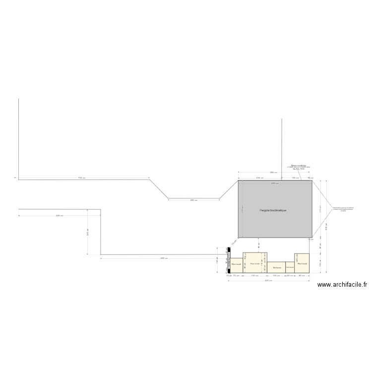 Plan global amen terrasse. Plan de 0 pièce et 0 m2