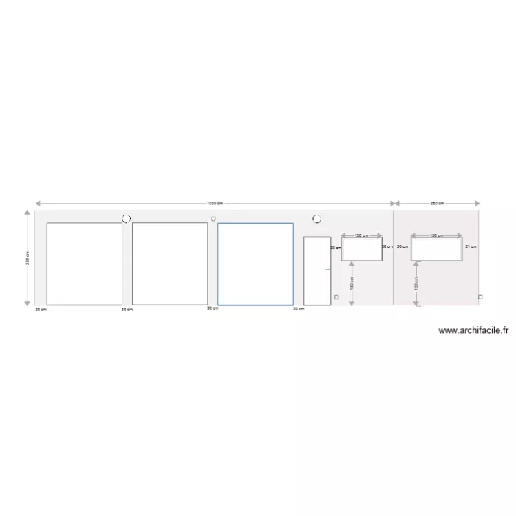 Garage  vue de face. Plan de 