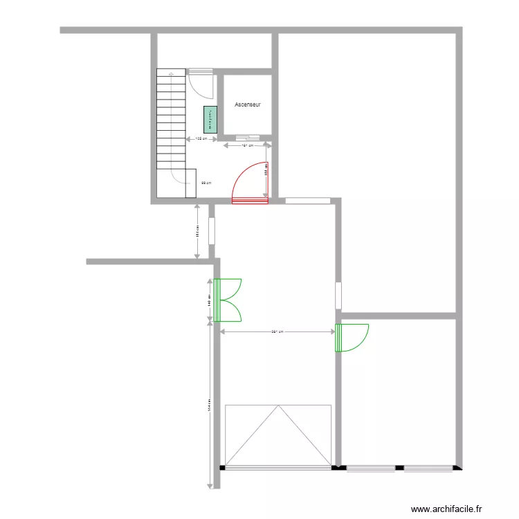 CLOISON RF ASCENCEUR CUISINE    V4. Plan de 