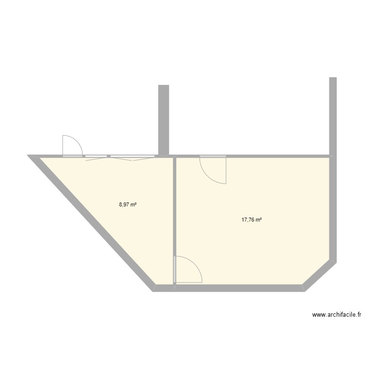 wilson. Plan de 2 pièces et 27 m2