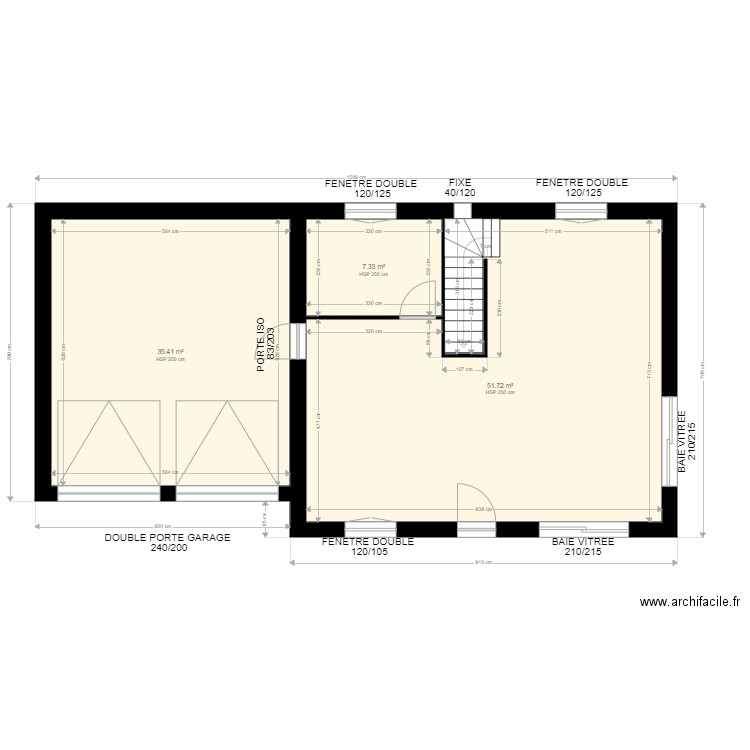 PLAN FOUSE CHANAT . Plan de 0 pièce et 0 m2