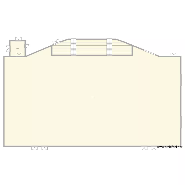 halle des sports libert&eacute;. Plan de 