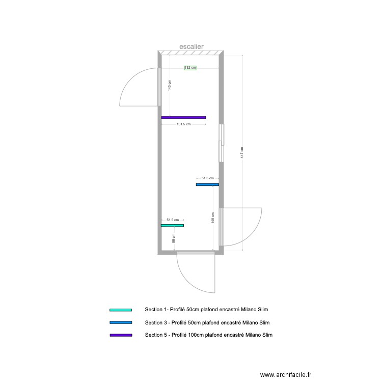 Etage couloir Euromaisons. Plan de 0 pièce et 0 m2