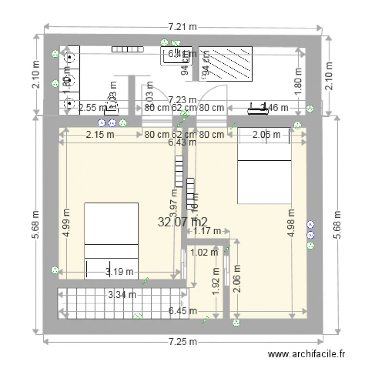 Etage 1 V2. Plan de 0 pièce et 0 m2