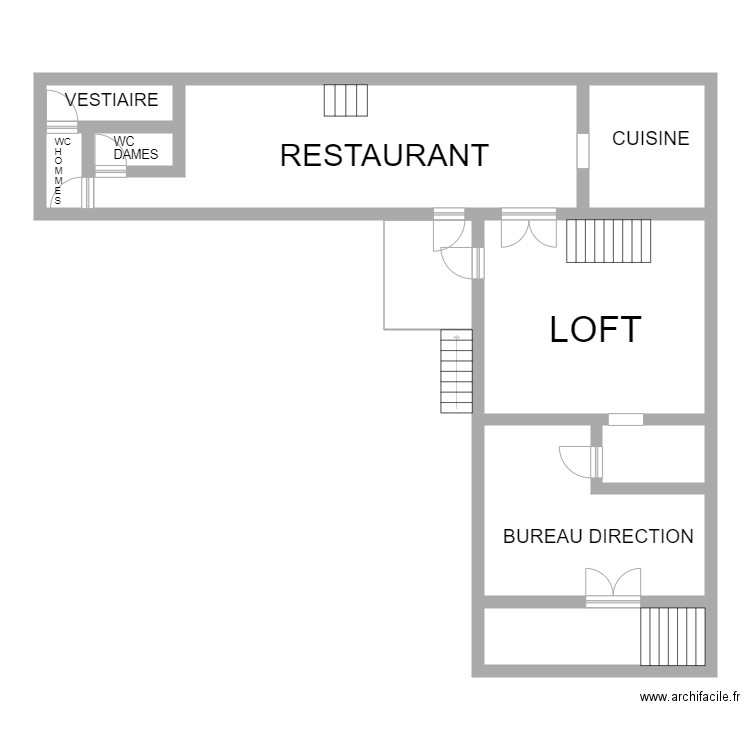1er étage Comédie Centrale Liège. Plan de 0 pièce et 0 m2